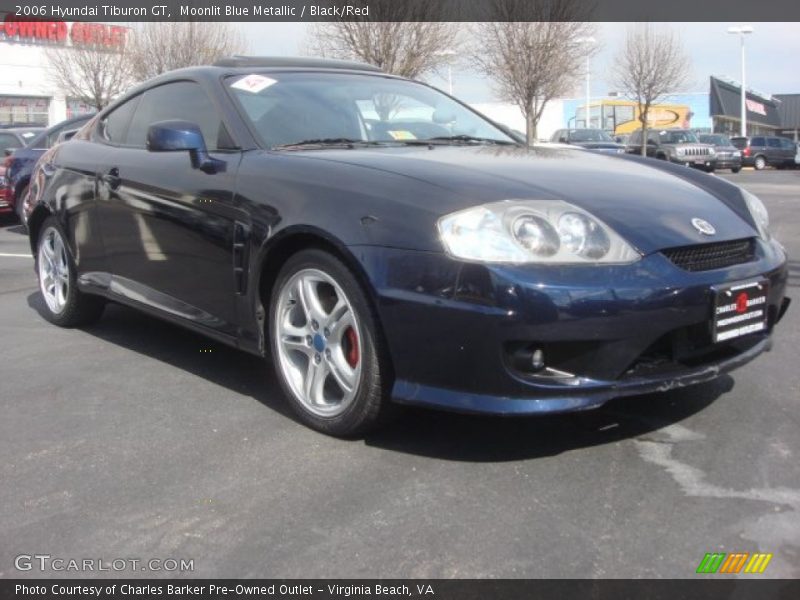 Moonlit Blue Metallic / Black/Red 2006 Hyundai Tiburon GT