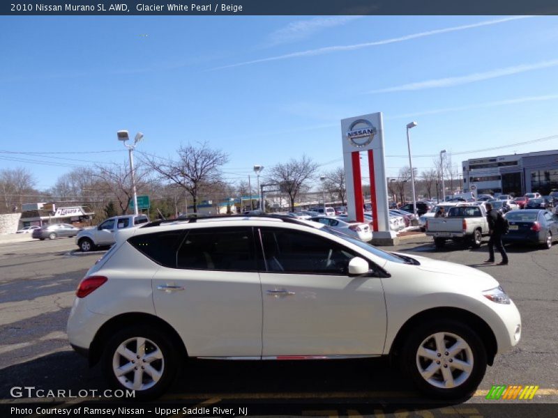 Glacier White Pearl / Beige 2010 Nissan Murano SL AWD