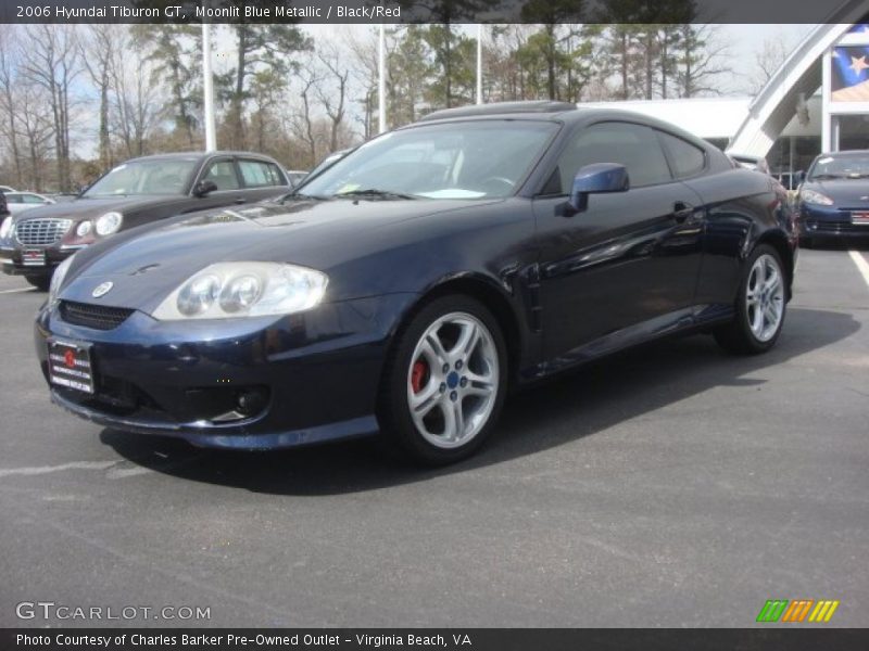 Moonlit Blue Metallic / Black/Red 2006 Hyundai Tiburon GT