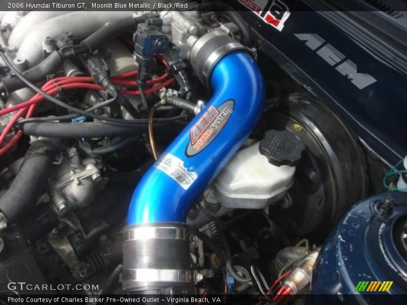 Moonlit Blue Metallic / Black/Red 2006 Hyundai Tiburon GT