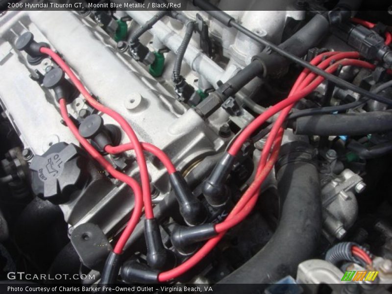 Moonlit Blue Metallic / Black/Red 2006 Hyundai Tiburon GT