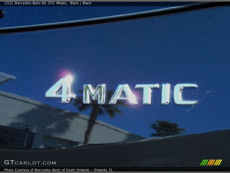 Black / Black 2012 Mercedes-Benz ML 350 4Matic