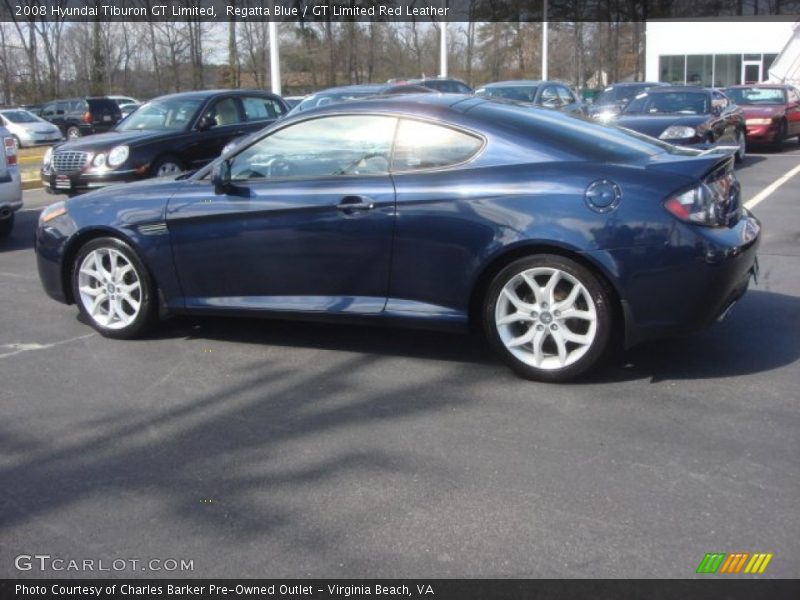 Regatta Blue / GT Limited Red Leather 2008 Hyundai Tiburon GT Limited