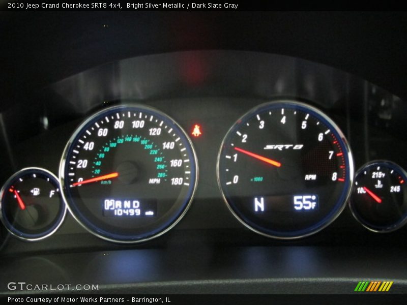 Bright Silver Metallic / Dark Slate Gray 2010 Jeep Grand Cherokee SRT8 4x4