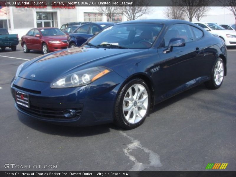 Regatta Blue / GT Limited Red Leather 2008 Hyundai Tiburon GT Limited