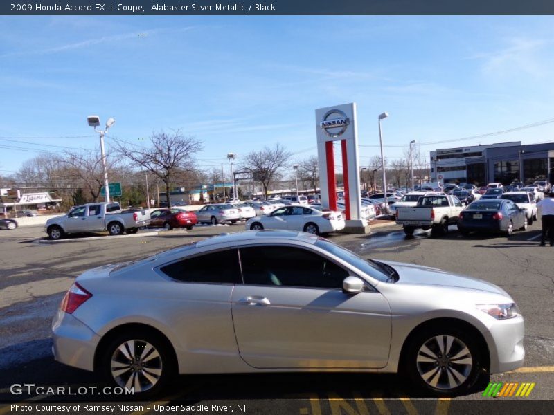 Alabaster Silver Metallic / Black 2009 Honda Accord EX-L Coupe