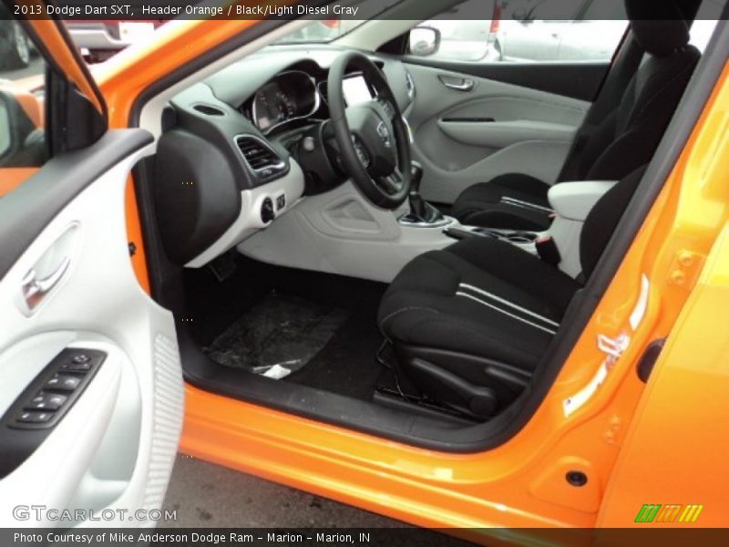 Header Orange / Black/Light Diesel Gray 2013 Dodge Dart SXT