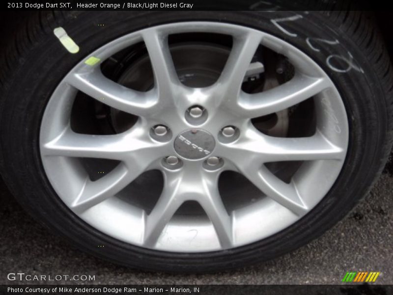 Header Orange / Black/Light Diesel Gray 2013 Dodge Dart SXT