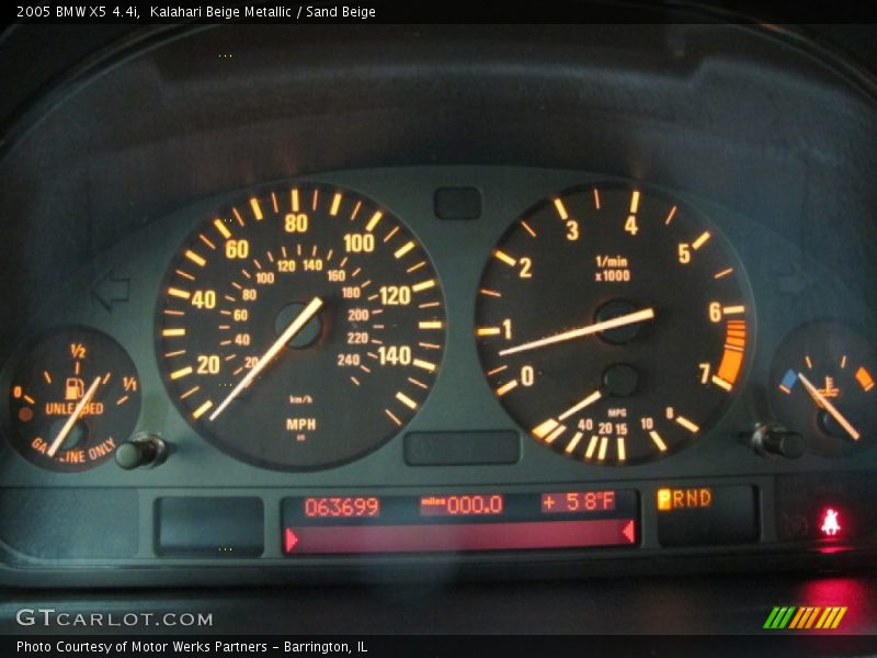  2005 X5 4.4i 4.4i Gauges