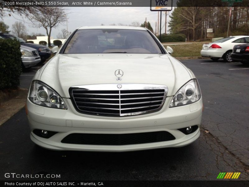 Arctic White / Cashmere/Savanna 2008 Mercedes-Benz S 550 Sedan