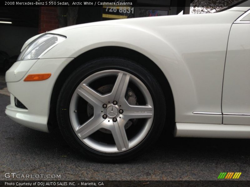 Arctic White / Cashmere/Savanna 2008 Mercedes-Benz S 550 Sedan