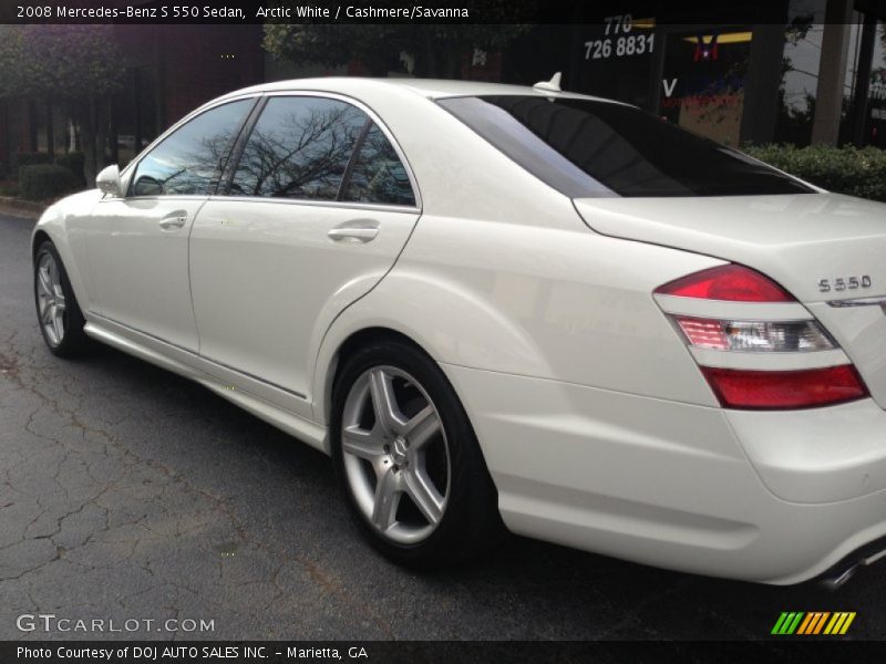 Arctic White / Cashmere/Savanna 2008 Mercedes-Benz S 550 Sedan