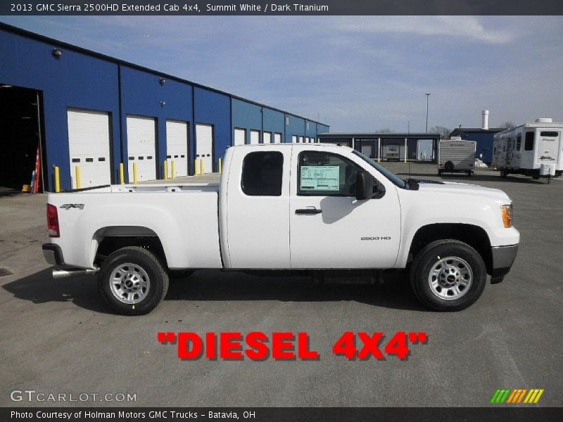 Summit White / Dark Titanium 2013 GMC Sierra 2500HD Extended Cab 4x4