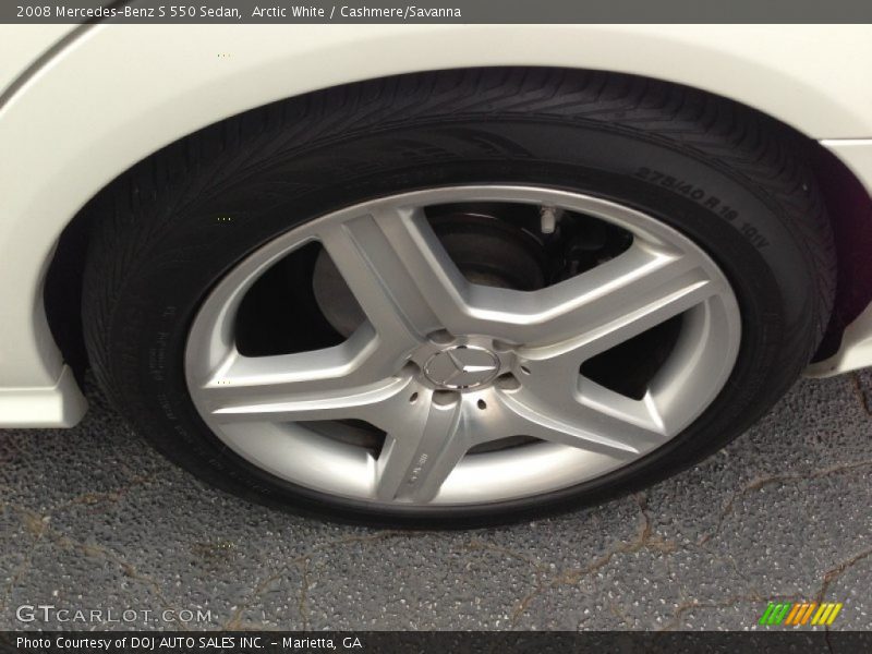 Arctic White / Cashmere/Savanna 2008 Mercedes-Benz S 550 Sedan