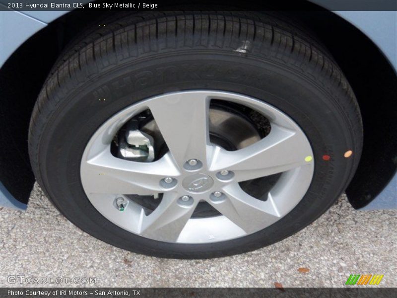 Blue Sky Metallic / Beige 2013 Hyundai Elantra GLS