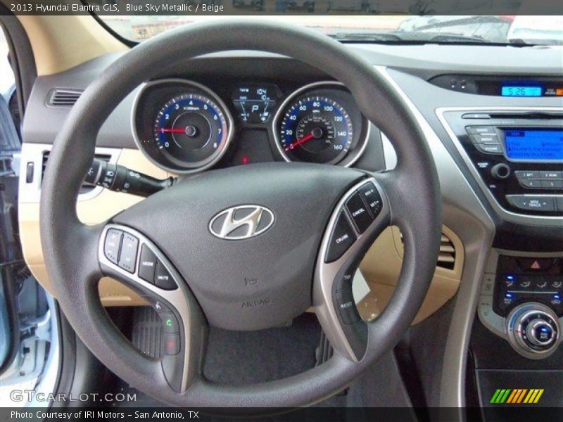 Blue Sky Metallic / Beige 2013 Hyundai Elantra GLS