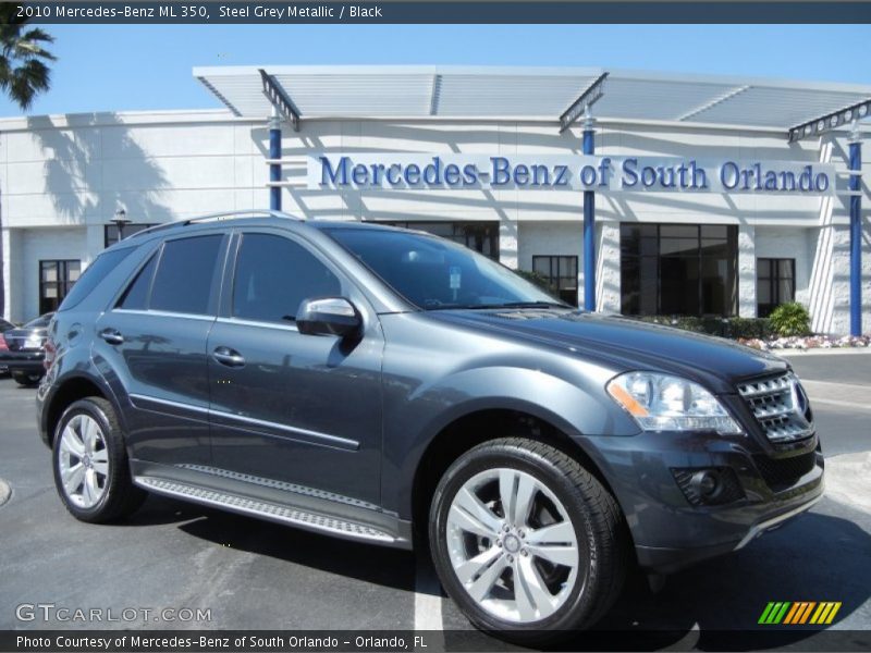 Steel Grey Metallic / Black 2010 Mercedes-Benz ML 350