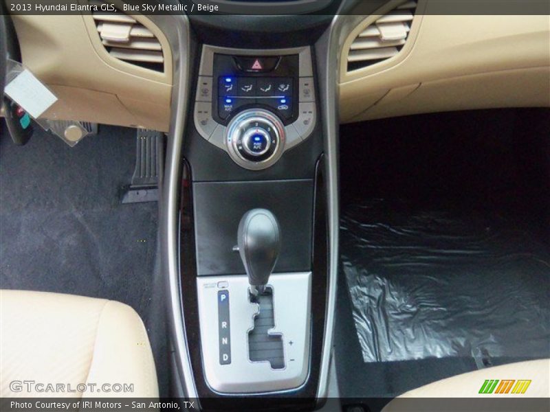Blue Sky Metallic / Beige 2013 Hyundai Elantra GLS