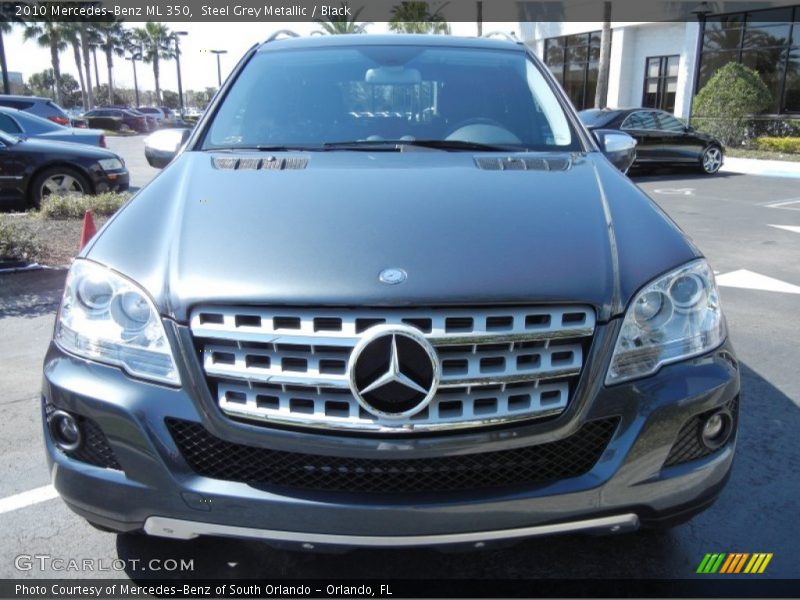 Steel Grey Metallic / Black 2010 Mercedes-Benz ML 350