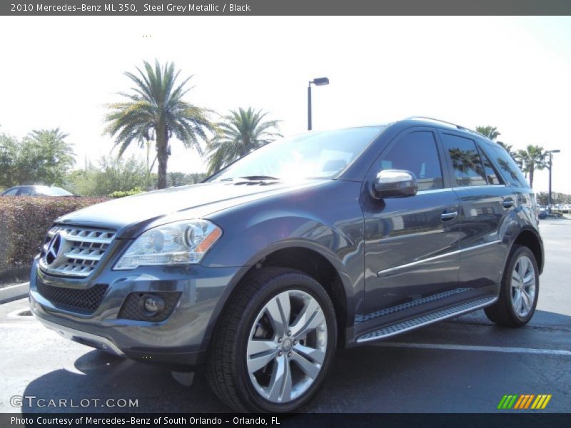 Steel Grey Metallic / Black 2010 Mercedes-Benz ML 350