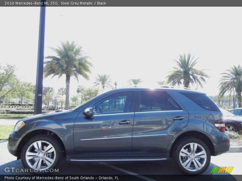 Steel Grey Metallic / Black 2010 Mercedes-Benz ML 350