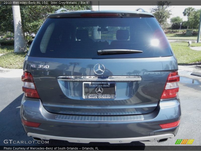 Steel Grey Metallic / Black 2010 Mercedes-Benz ML 350