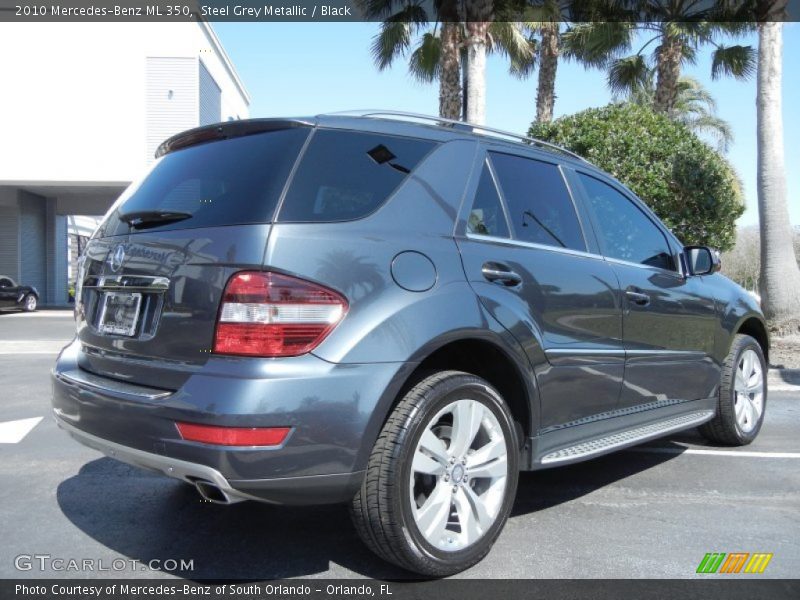 Steel Grey Metallic / Black 2010 Mercedes-Benz ML 350