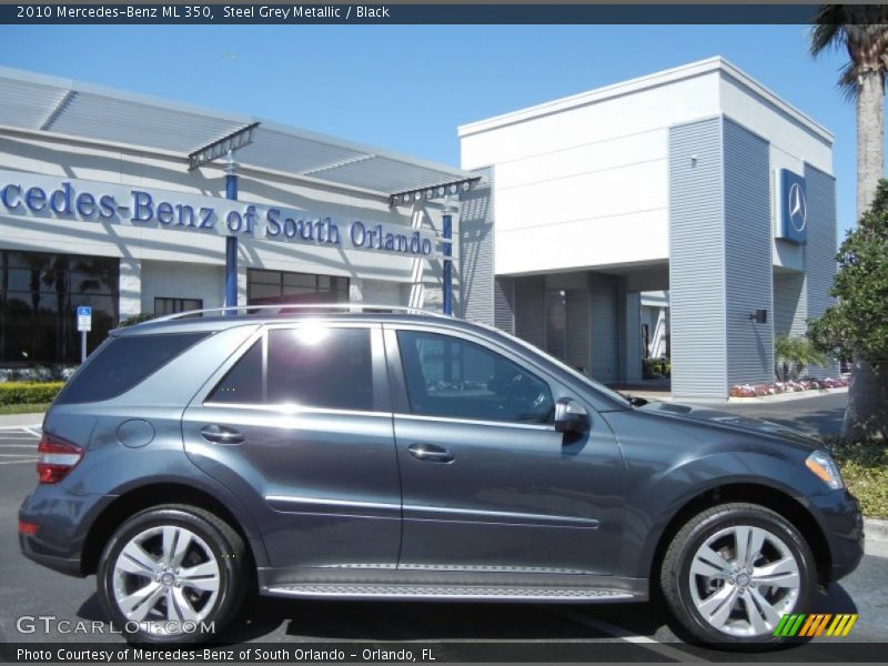 Steel Grey Metallic / Black 2010 Mercedes-Benz ML 350