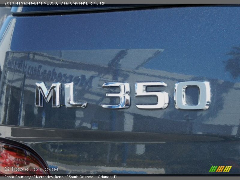 Steel Grey Metallic / Black 2010 Mercedes-Benz ML 350