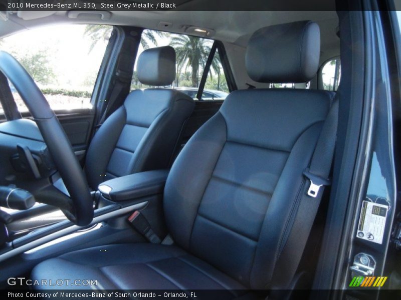 Steel Grey Metallic / Black 2010 Mercedes-Benz ML 350