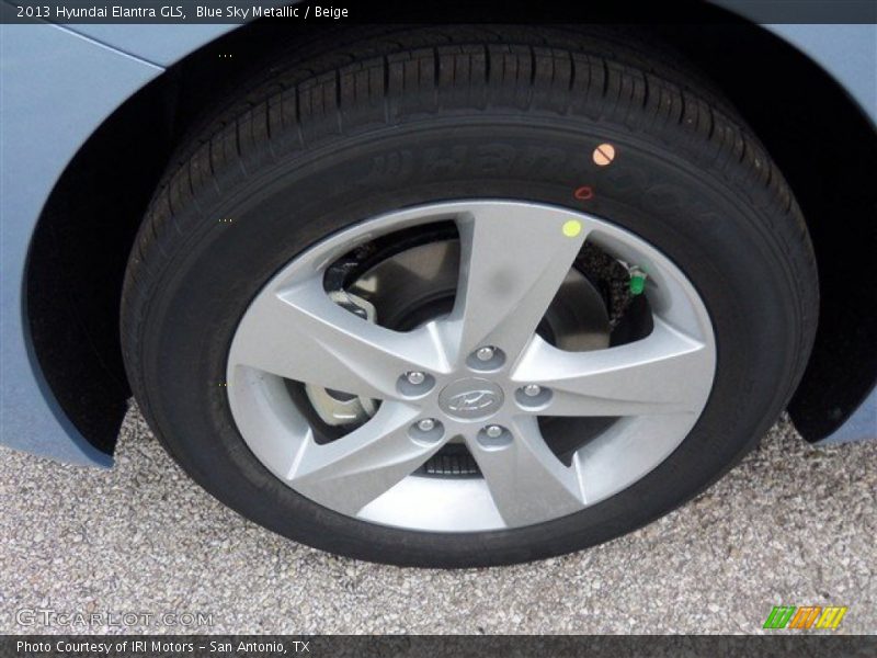 Blue Sky Metallic / Beige 2013 Hyundai Elantra GLS