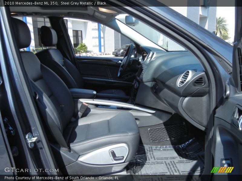 Steel Grey Metallic / Black 2010 Mercedes-Benz ML 350