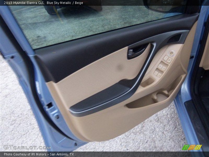 Blue Sky Metallic / Beige 2013 Hyundai Elantra GLS
