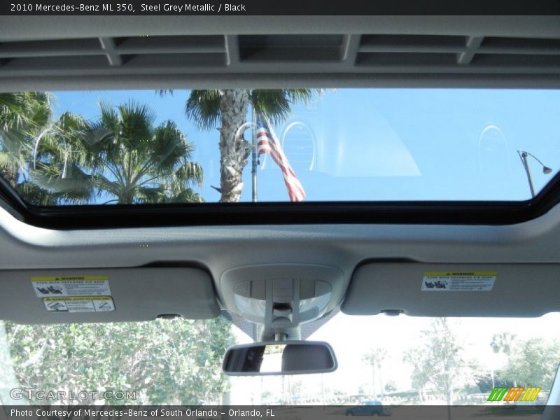 Steel Grey Metallic / Black 2010 Mercedes-Benz ML 350