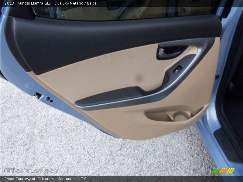 Blue Sky Metallic / Beige 2013 Hyundai Elantra GLS