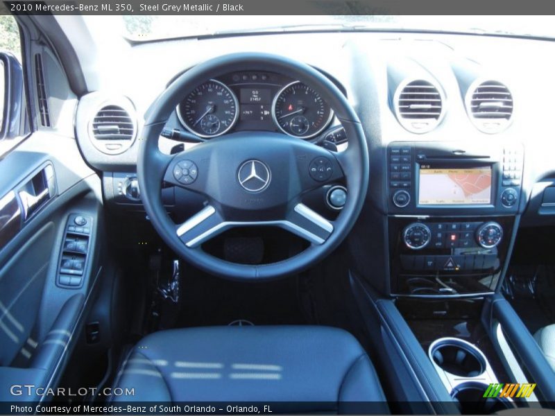 Steel Grey Metallic / Black 2010 Mercedes-Benz ML 350
