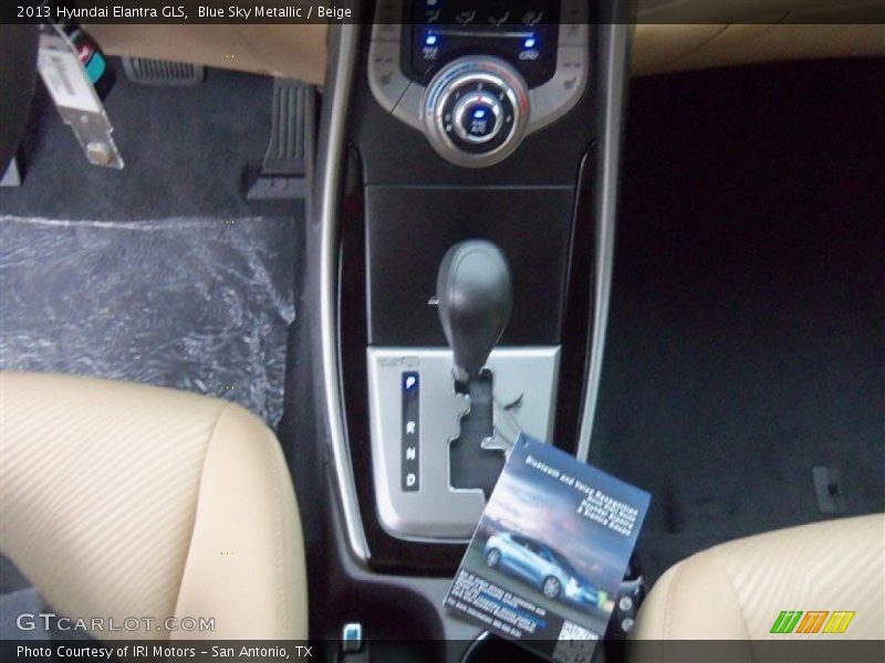 Blue Sky Metallic / Beige 2013 Hyundai Elantra GLS