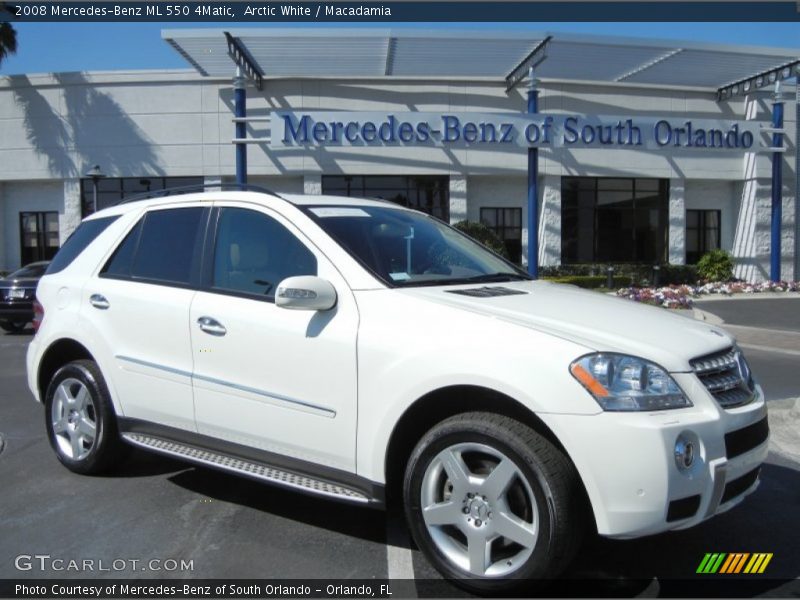 Arctic White / Macadamia 2008 Mercedes-Benz ML 550 4Matic
