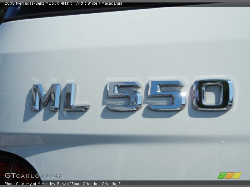 Arctic White / Macadamia 2008 Mercedes-Benz ML 550 4Matic