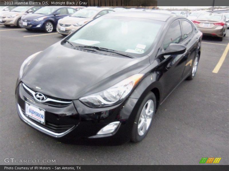 Midnight Black / Gray 2013 Hyundai Elantra GLS