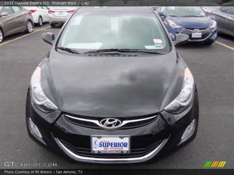 Midnight Black / Gray 2013 Hyundai Elantra GLS