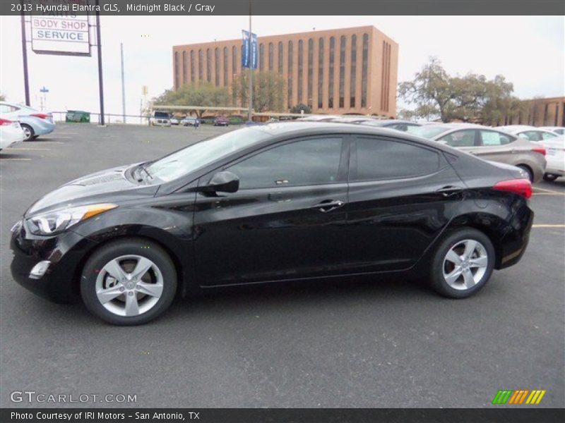 Midnight Black / Gray 2013 Hyundai Elantra GLS
