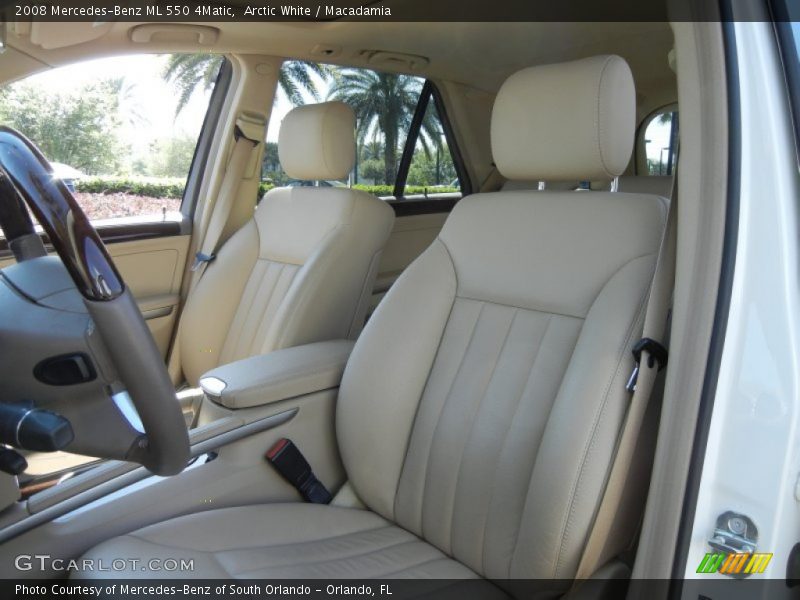 Arctic White / Macadamia 2008 Mercedes-Benz ML 550 4Matic