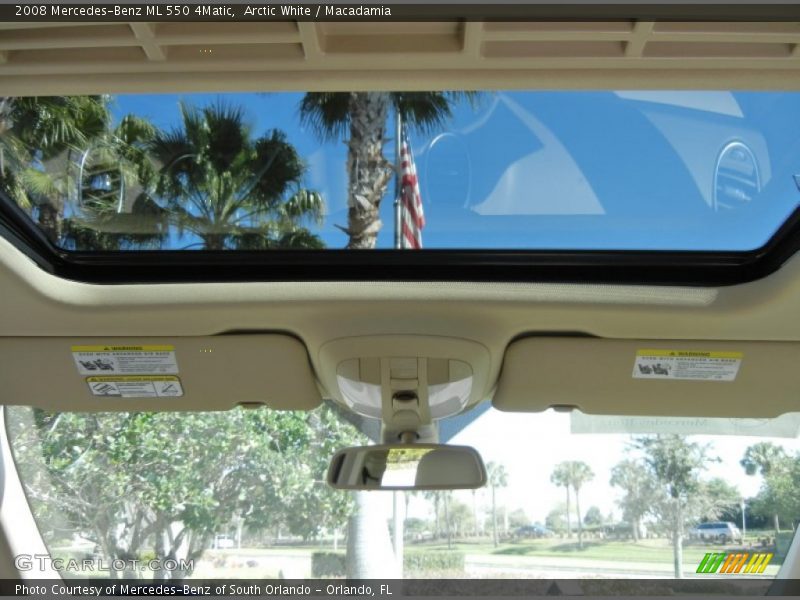 Arctic White / Macadamia 2008 Mercedes-Benz ML 550 4Matic