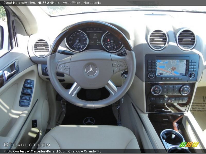 Arctic White / Macadamia 2008 Mercedes-Benz ML 550 4Matic