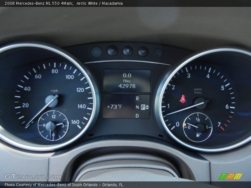 Arctic White / Macadamia 2008 Mercedes-Benz ML 550 4Matic