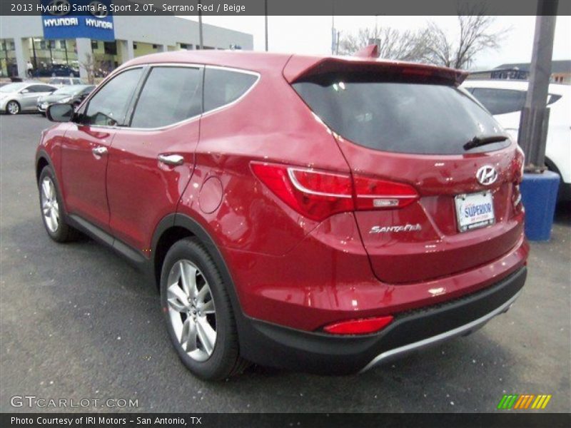 Serrano Red / Beige 2013 Hyundai Santa Fe Sport 2.0T