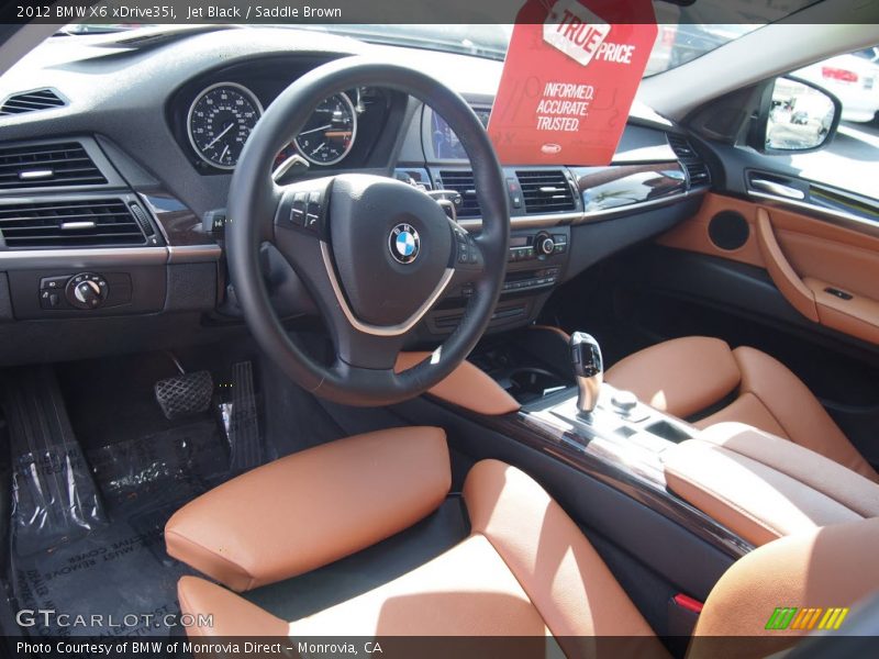 Jet Black / Saddle Brown 2012 BMW X6 xDrive35i