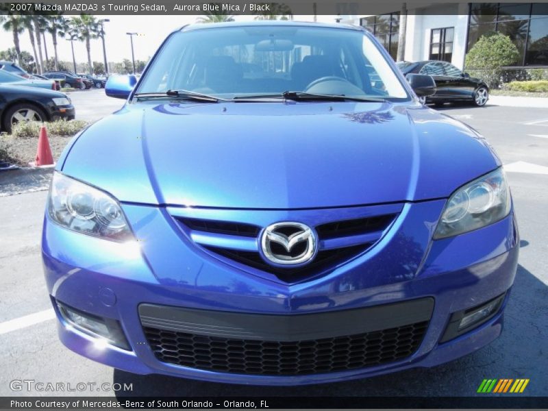Aurora Blue Mica / Black 2007 Mazda MAZDA3 s Touring Sedan