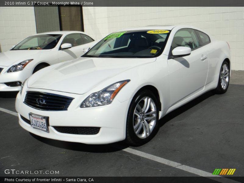 Moonlight White / Stone 2010 Infiniti G 37 Coupe